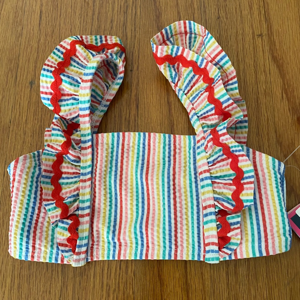 Andy & Evan Rainbow Seersucker Bikini 3 Pieces Set - Picture 3 of 10